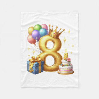 Couverture Polaire Joyeux 8e Anniversaire