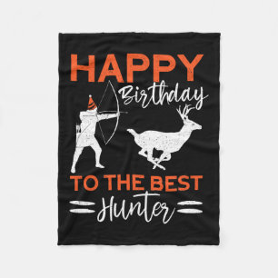 Couverture Polaire Joyeux Anniversaire Au Meilleur Chasseur Fun Deer