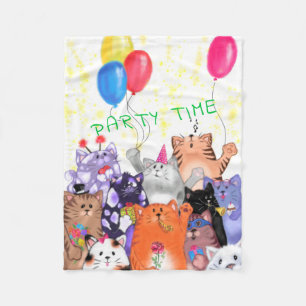 Couverture Polaire Joyeux Anniversaire Chat Bébé Fleece Blanket