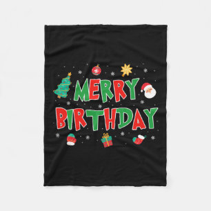 Couverture Polaire Joyeux anniversaire Joyeux Noël Joyeux anniversair