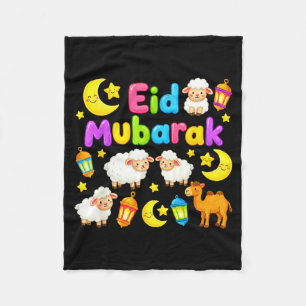 Couverture Polaire Joyeux eid mubarak pour les enfants musulmans eid