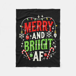 Couverture Polaire Joyeux Et Lumineux Af - Funky Christmas Holiday De