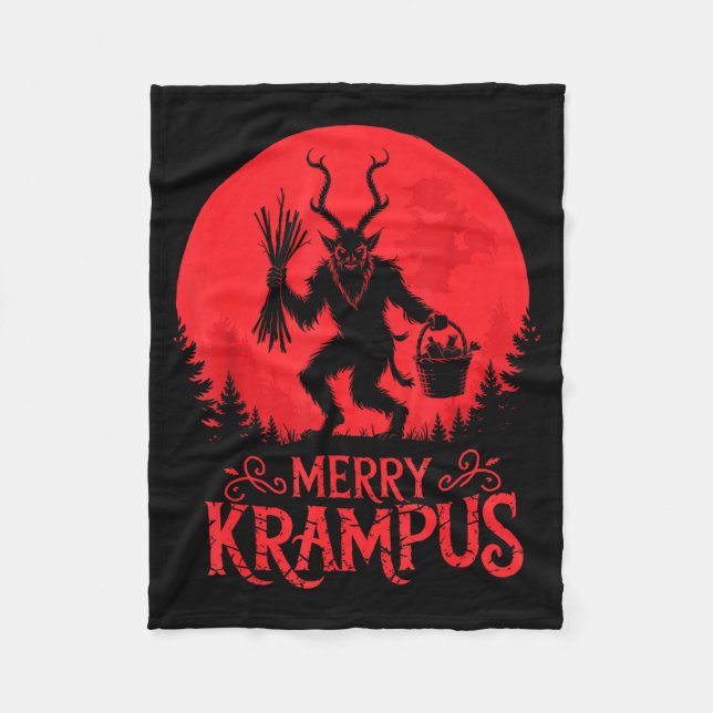 Couverture Polaire Joyeux Krampus Noël Xmas Horreur Pull Ugly E (Devant)