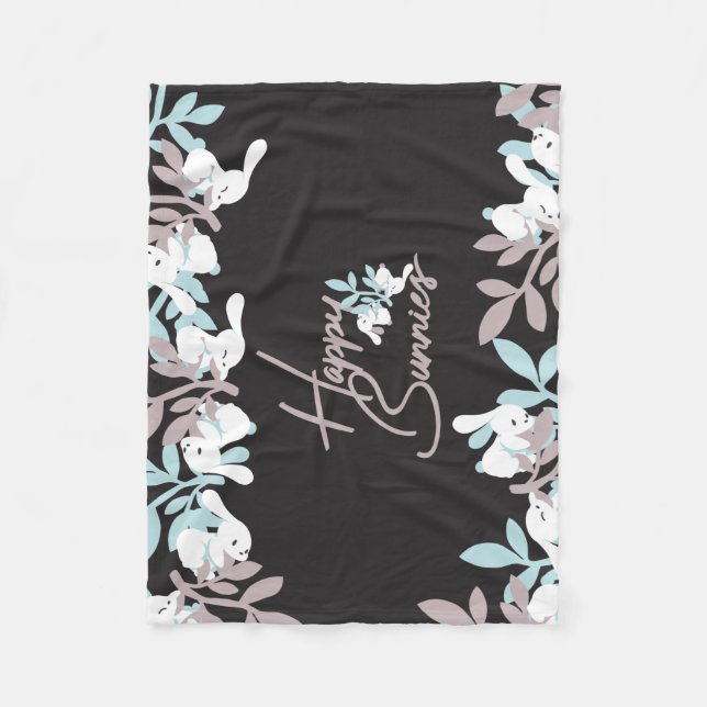 Couverture Polaire Joyeux lapins (Devant)