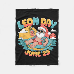Couverture Polaire Joyeux Leon Day Père Noël Été 6 Mois De Plus À Chr