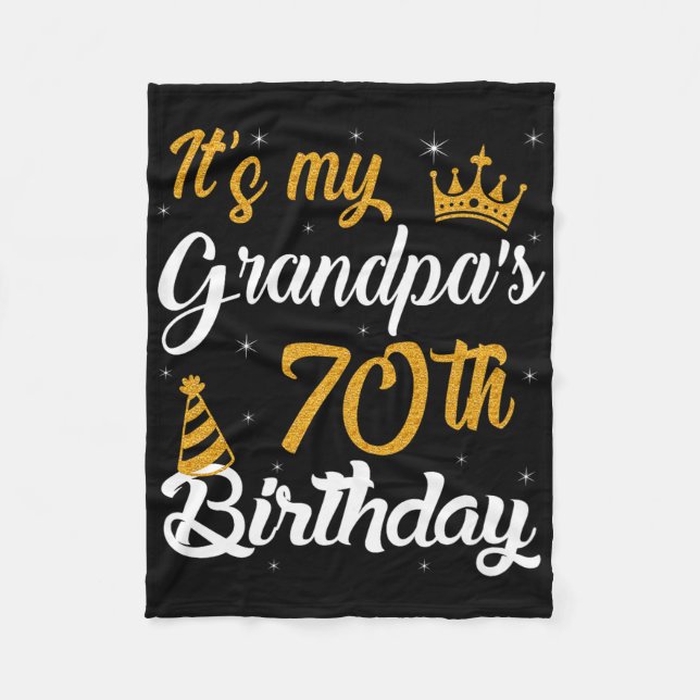 Couverture Polaire Joyeux My Grandpas 70e anniversaire 1955 70 ans (Devant)
