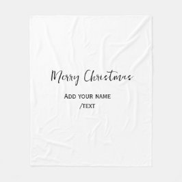 Couverture Polaire Joyeux Noël ajouter texte moderne simple