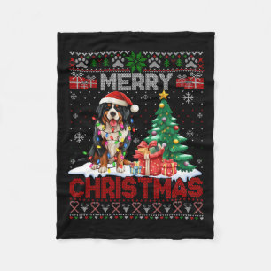 Couverture Polaire Joyeux Noël Bernese Mountain Amoureux des chiens U