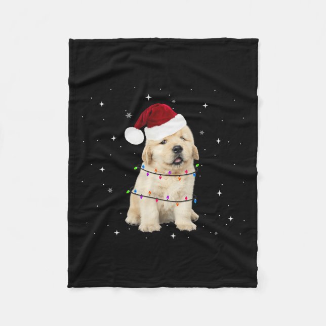 Couverture Polaire Joyeux Noël Chien Xmas Arbre laid (Devant)