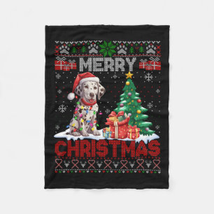 Couverture Polaire Joyeux Noël Dalmatien Famille Amoureux des chiens