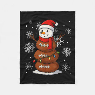 Couverture Polaire Joyeux Noël Football Bonhomme de Neige Fêtes Srts
