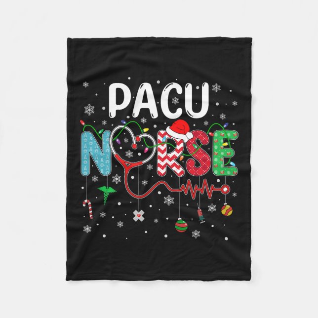 Couverture Polaire Joyeux Noël Infirmière Fun Pacu Infirmière Noël Pa (Devant)