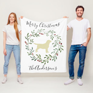 Couverture Polaire Joyeux Noël Joyeux Labrador Joyeux Labrador Retrie