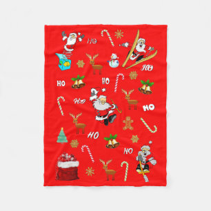 Couverture Polaire Joyeux Noël Nice Naughty 25 décembre Noël