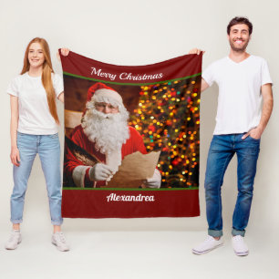 Couverture Polaire Joyeux Noël Père Noël Fêtes Personnaliser
