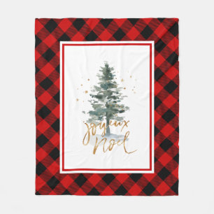 Couverture Polaire Joyeux Noel Typographie