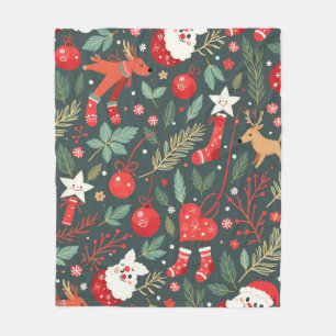 Couverture Polaire Joyeux Noël Whimsy