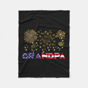 Couverture Polaire Joyeux Nouvel An 2025 Grandpa American Flag Family
