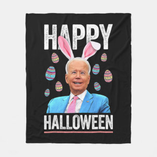 Couverture Polaire Joyeux Oeufs Biden Bunny Halloween Fun Biden Pour