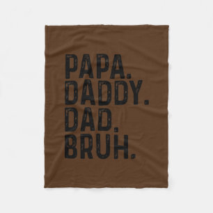 Couverture Polaire Joyeux Père Day Papa Papa Papa Papa Papa Bruh 