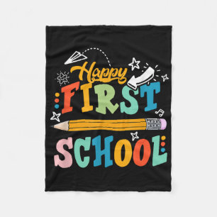 Couverture Polaire Joyeux premier jour d'école professeur élève enfan