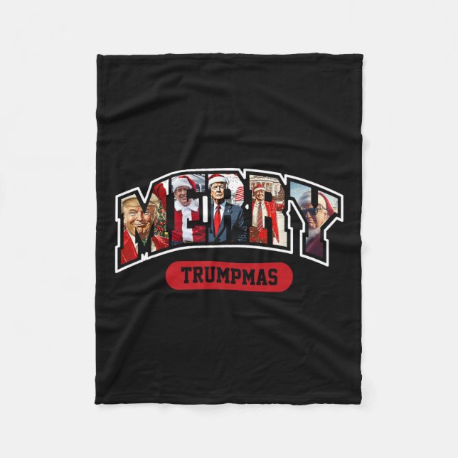Couverture Polaire Joyeux Trumpmas Noël Trump Pyjamas (Devant)