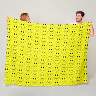 Couverture Polaire Joyeux Visages Jaunes Grand