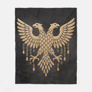 Couverture Polaire Jumeau Doré Corbeau Mythologie Nordique Noir