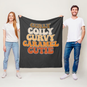 Couverture Polaire Juneteenth Bouclée Enroulée Curvy Caramel Chérie