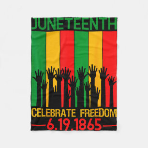 Couverture Polaire Juneteenth célèbre la liberté - panafricain levé
