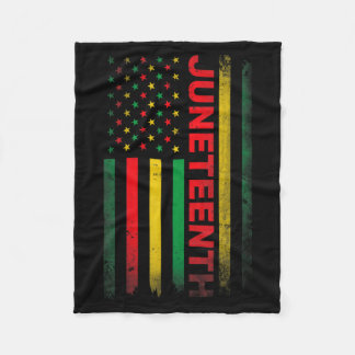 Couverture Polaire Juneteenth États-Unis drapeau américain