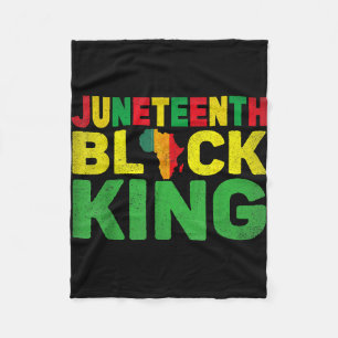 Couverture Polaire Juneteenth roi noir mélanine papa fête des pères