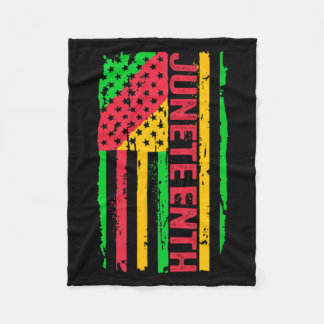 Couverture Polaire juneteenth usa flag 1865 african america black his