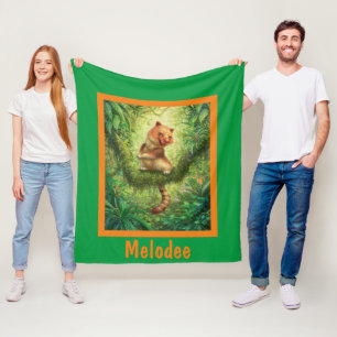 Couverture Polaire Jungle Faune/ArbreKangarooMedium