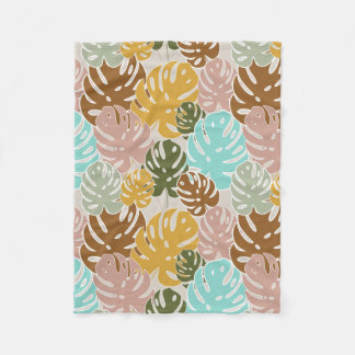 Couverture Polaire jungle monstère colorée