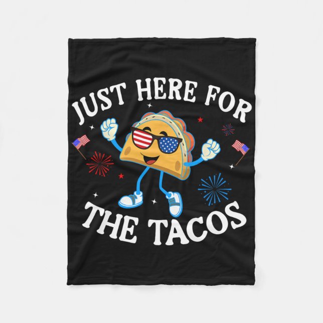 Couverture Polaire Juste Ici Pour Les Tacos Sungles Drôle 4 juillet (Devant)
