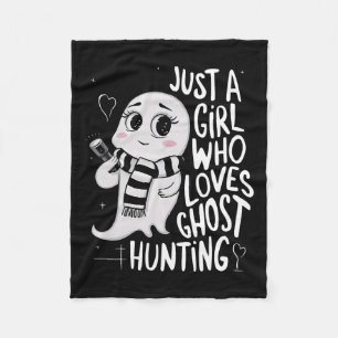 Couverture Polaire Juste Une Fille Qui Aime La Chasse Aux Fantômes Dr