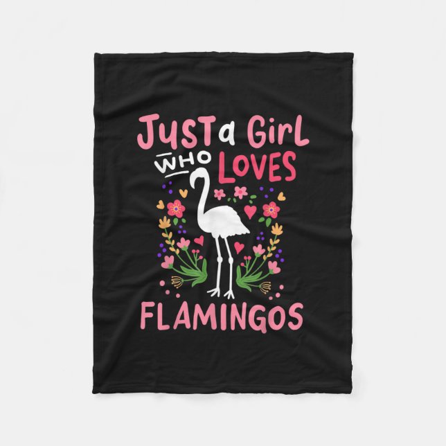 Couverture Polaire Juste une fille qui aime le Flamant rose (Devant)