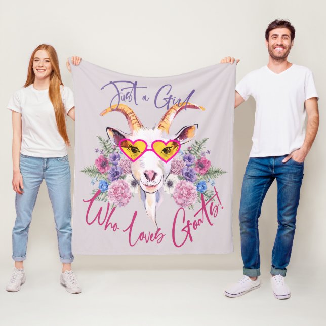 Couverture Polaire Juste une fille qui aime les chèvres | GetYerGoat™ (En situation)