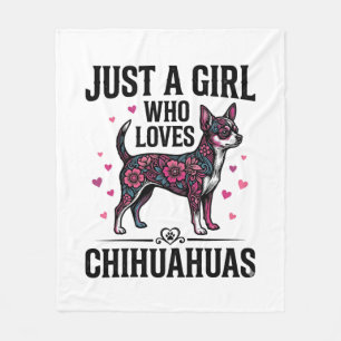 Couverture Polaire Juste une fille qui aime les chihuahuas conception