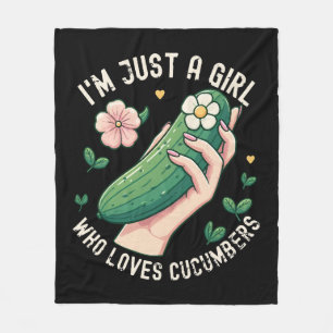 Couverture Polaire Juste une fille qui aime les concombres - Végétari