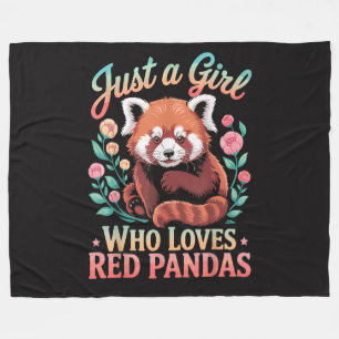 Couverture Polaire Juste une fille qui aime les pandas roux