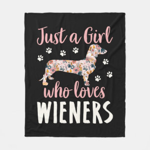 Couverture Polaire Juste une fille qui aime les Wieners