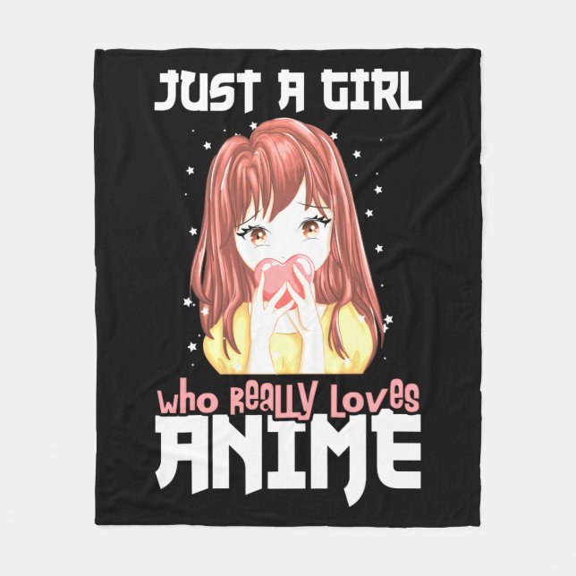 Couverture Polaire Juste Une Fille Qui Aime Vraiment Anime (Devant)