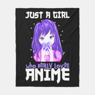 Couverture Polaire Juste une fille qui aime vraiment l'Anime en viole