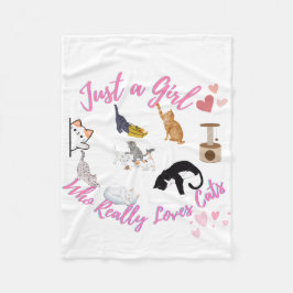 Couverture Polaire Juste Une Fille Qui Aime Vraiment Les Chats,