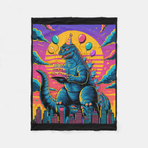 Couverture Polaire Kaiju Birthday Lloon And Cake Monster Movie Annive
