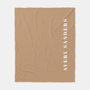 Couverture Polaire Kaki neutre simple moderne personnalisé nom