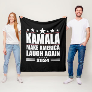 Couverture Polaire Kamala fait rire l'Amérique à nouveau drapeau amér