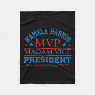 Couverture Polaire Kamala Harris Mvp Madame La Vice-Présidente Black